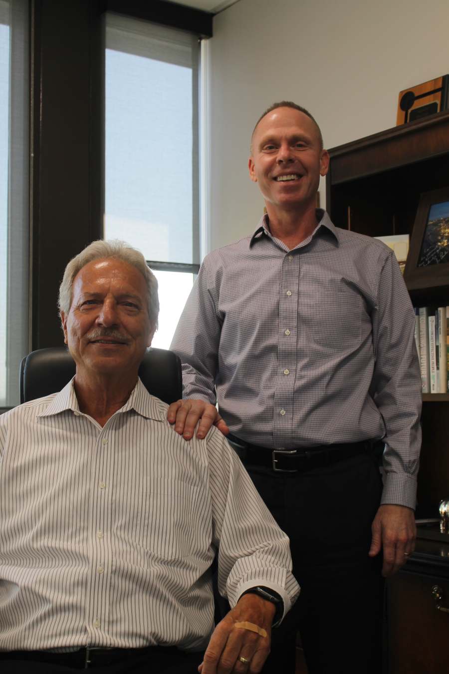 Pictured are former CEO Kevin Still on left and new CEO Scott Logue of Keystone Cooperative