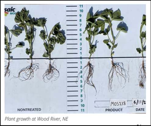 Figure 2. On-farm trial results in soybean-after-corn systems.