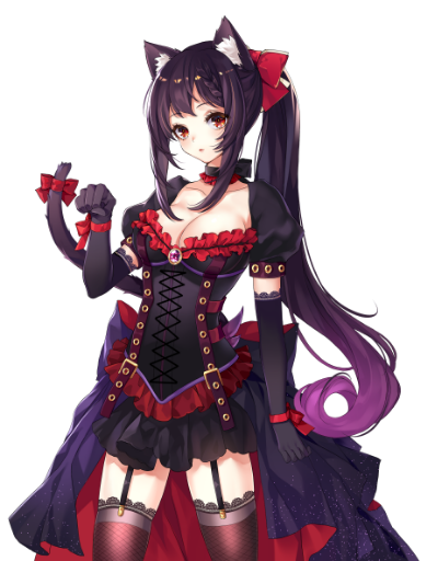 Anime black neko girl