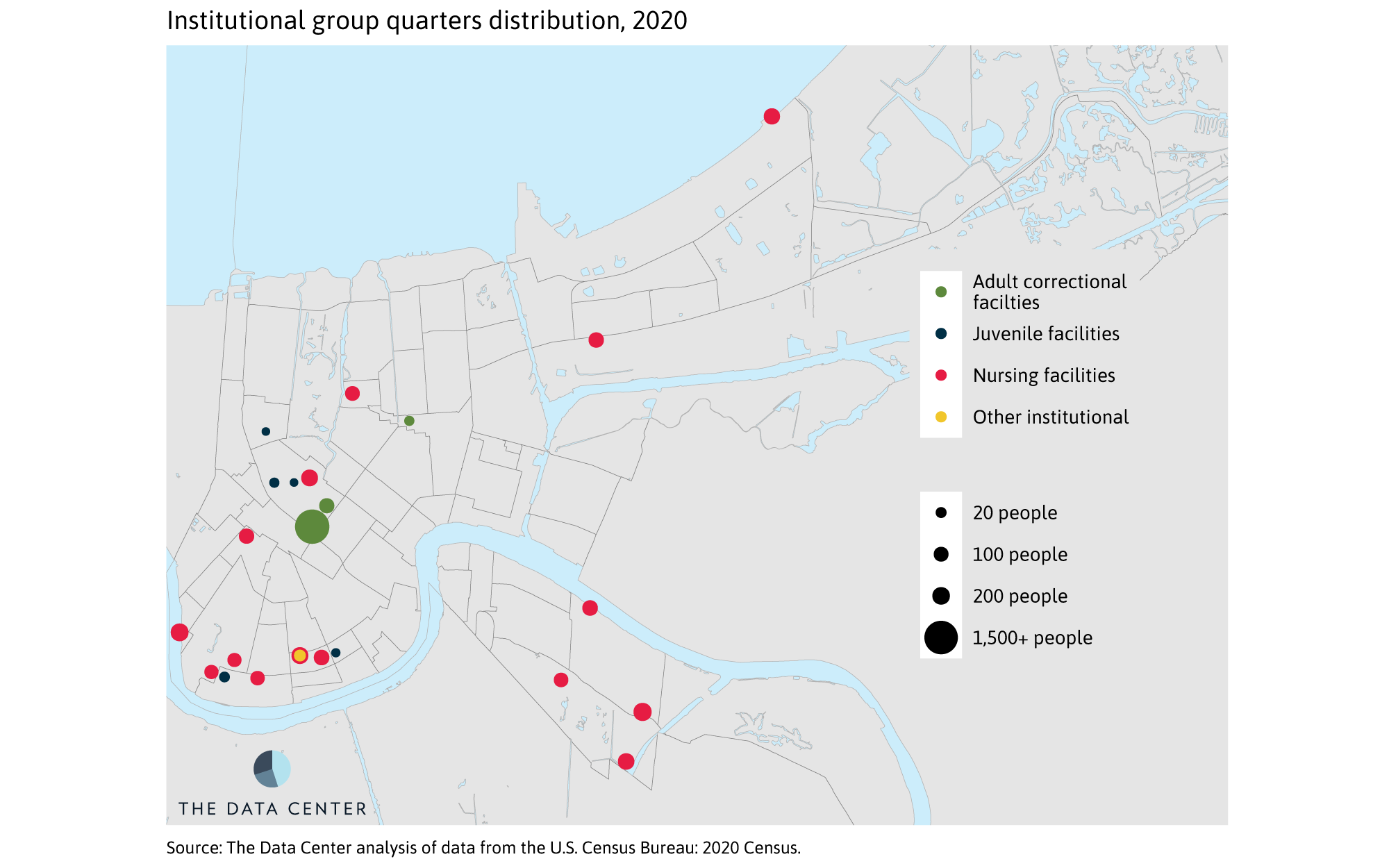 Residents in group quarters and average household size across the