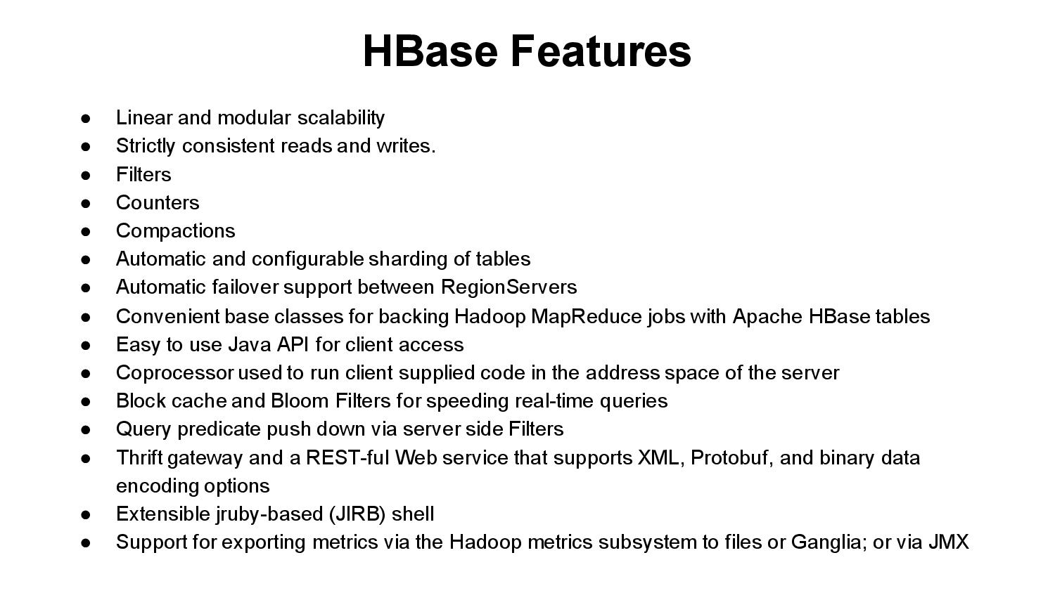 Hadoop Component HBase, Online Hadoop Course