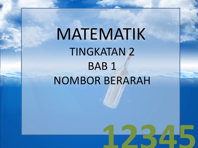 MATEMATIK TINGKATAN 2 BAB 1 by mira  Flipsnack