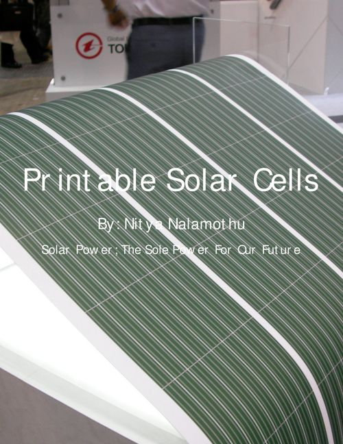 Printable Solar Cells by nitya - Flipsnack