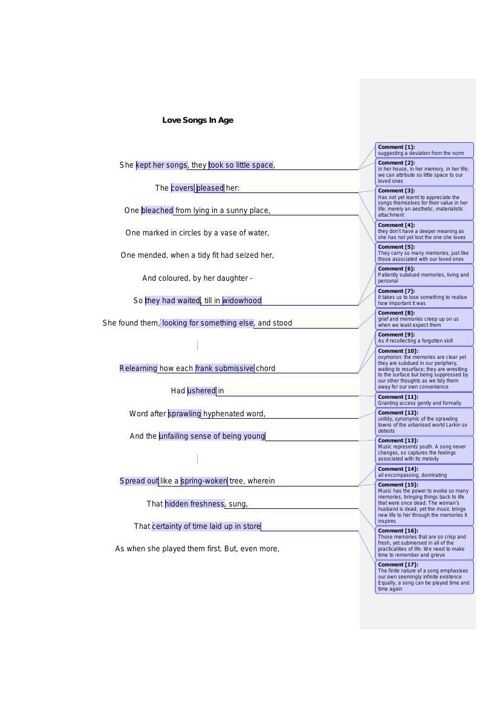Love songs in age and wild oats by philip larkin essay 07 image