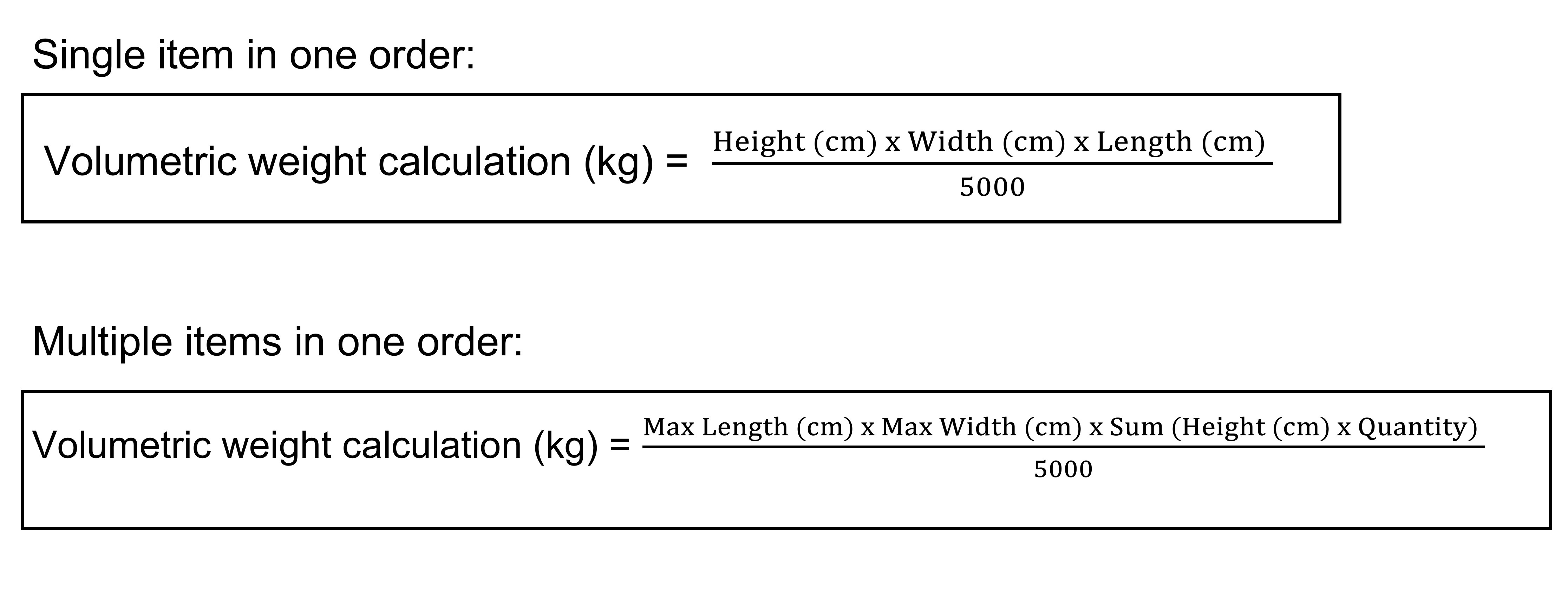 how is volumetric weight calculated bagaimanakah berat isipadu dikira
