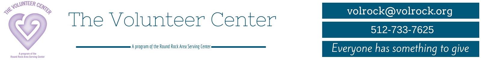 The Volunteer Center Desktop Site Banner