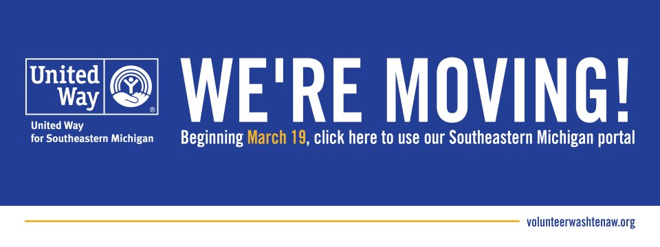 United Way of Washtenaw County Volunteer Center Mobile Site Banner