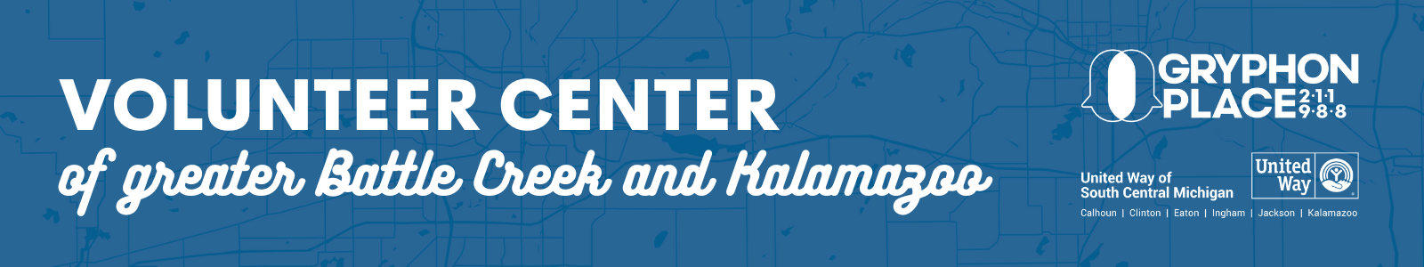 Volunteer Center of Greater Battle Creek and Kalamazoo Desktop Site Banner