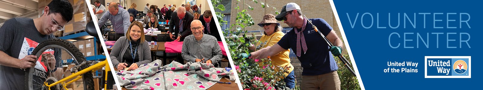 United Way of the Plains Volunteer Center connects individuals passionate about the community with volunteer needs that match their schedule, skills and interests to advance the common good. 