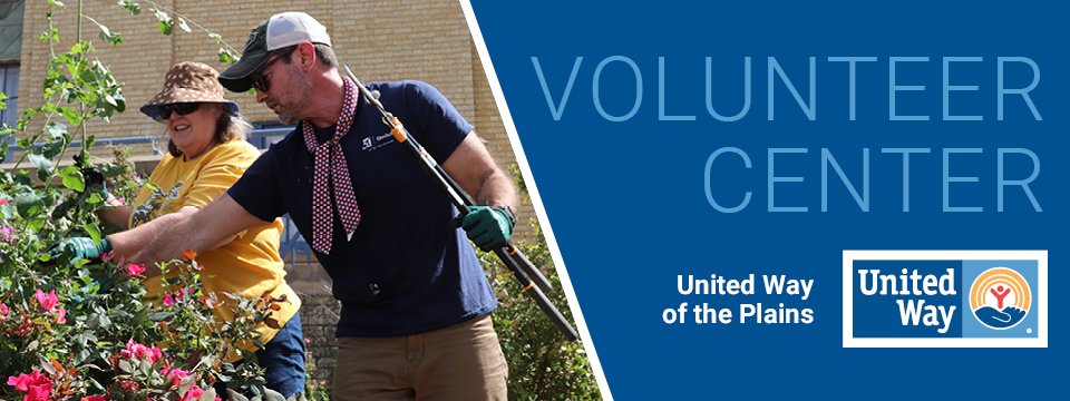 United Way of the Plains Volunteer Center connects individuals passionate about the community with volunteer needs that match their schedule, skills and interests to advance the common good. 