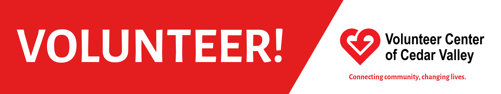 Volunteer Center of Cedar Valley Desktop Site Banner