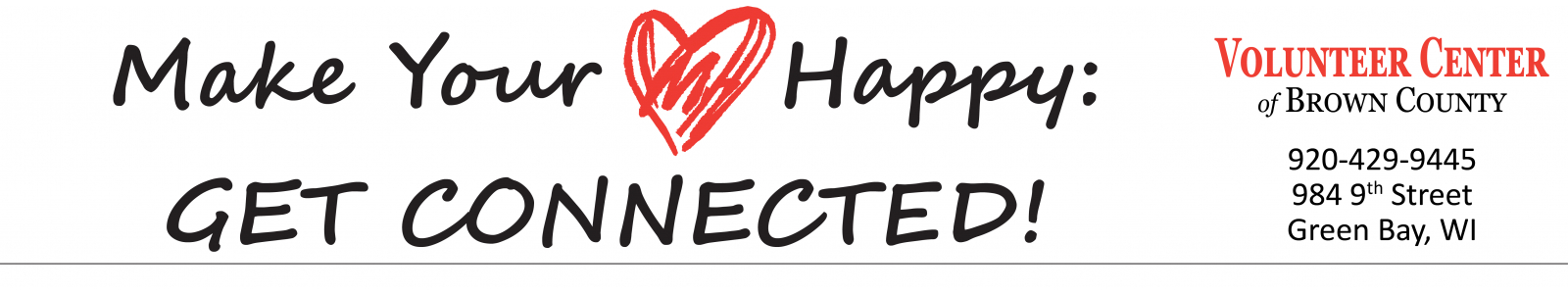 Volunteer Center of Brown County Desktop Site Banner