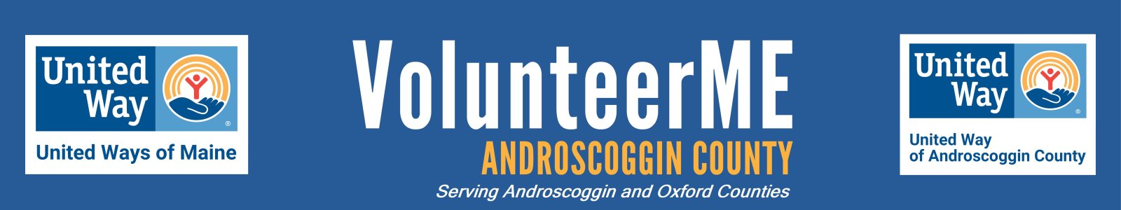 VolunteerME Androscoggin County Desktop Site Banner