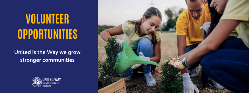 United Way of Southwestern Indiana Volunteer Opportunities Mobile Site Banner