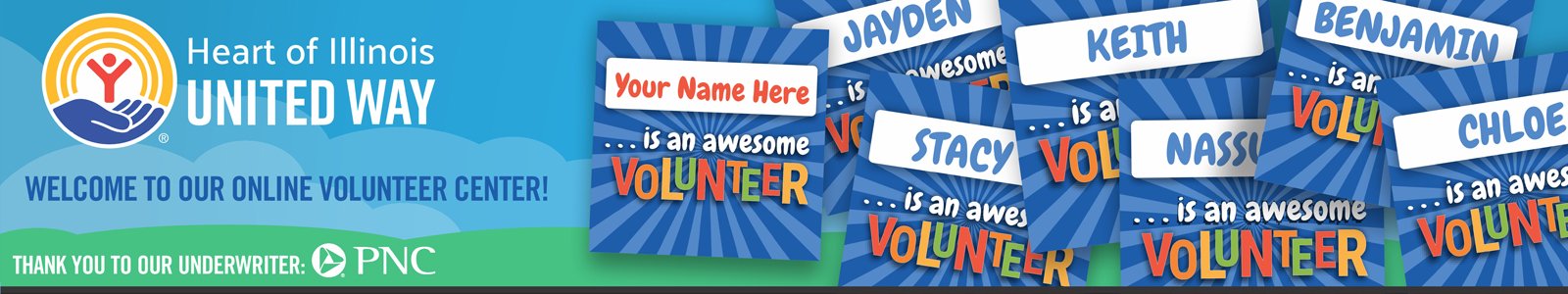 Heart of Illinois Volunteers Desktop Site Banner
