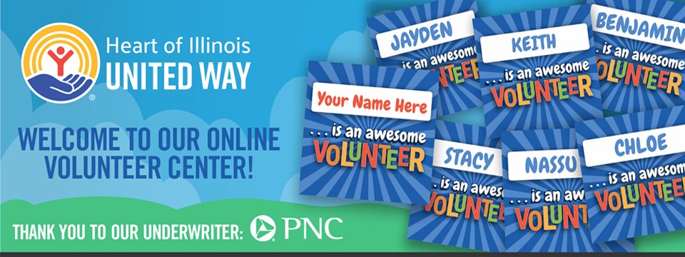 Heart of Illinois Volunteers Mobile Site Banner