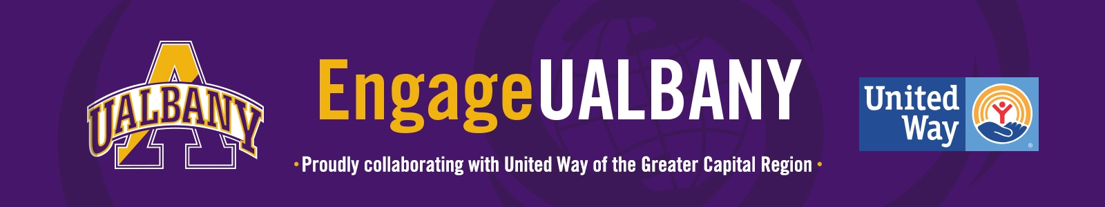 Engage UAlbany - Get Connected to Volunteer Opportunities Desktop Site Banner