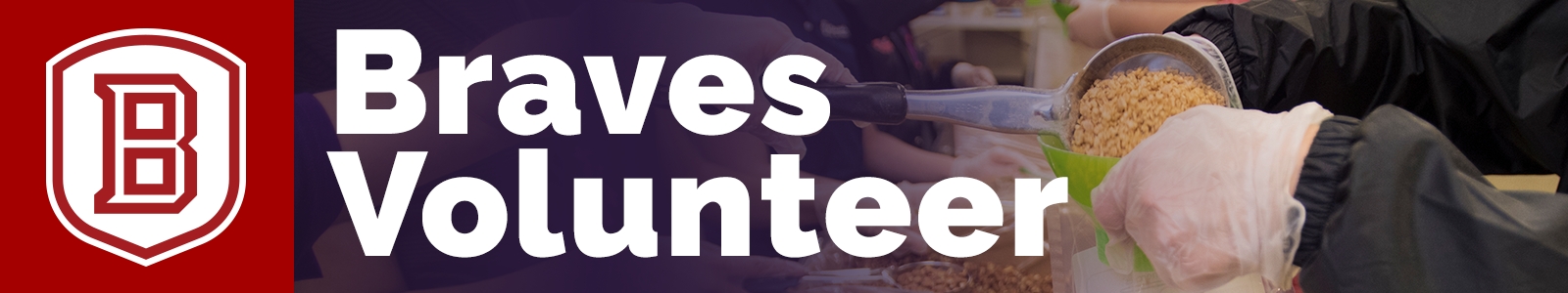 Braves Volunteer - Bradley University Desktop Site Banner