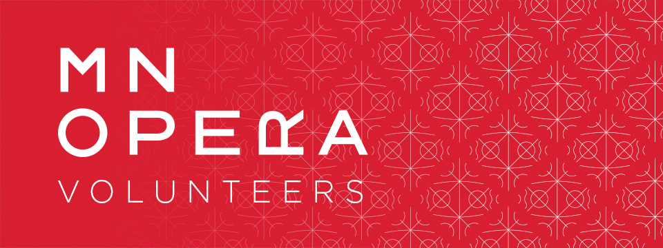 MN Opera Volunteers (red background with white geometric shapes)