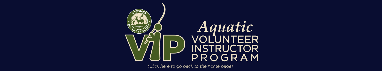 LDWF's Aquatic VIP Desktop Site Banner