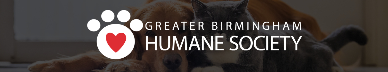 Greater Birmingham Humane Society Desktop Site Banner