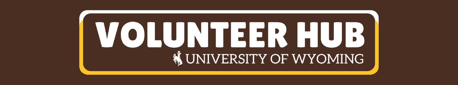 University of Wyoming Bucking Horse Logo over an image of Medicine Bow Peak