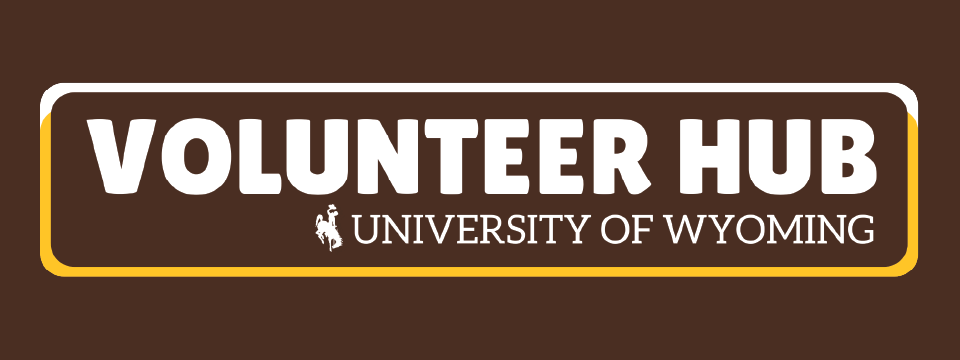 University of Wyoming Bucking Horse Logo over an image of Medicine Bow Peak