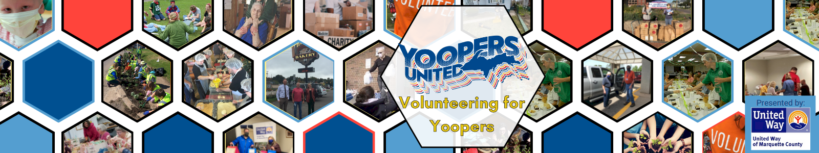 United Way of Marquette County/ Yoopers United Desktop Site Banner
