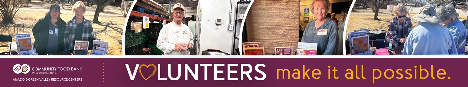 Green Valley & Amado Resource Centers - Community Food Bank of Southern Arizona Desktop Site Banner