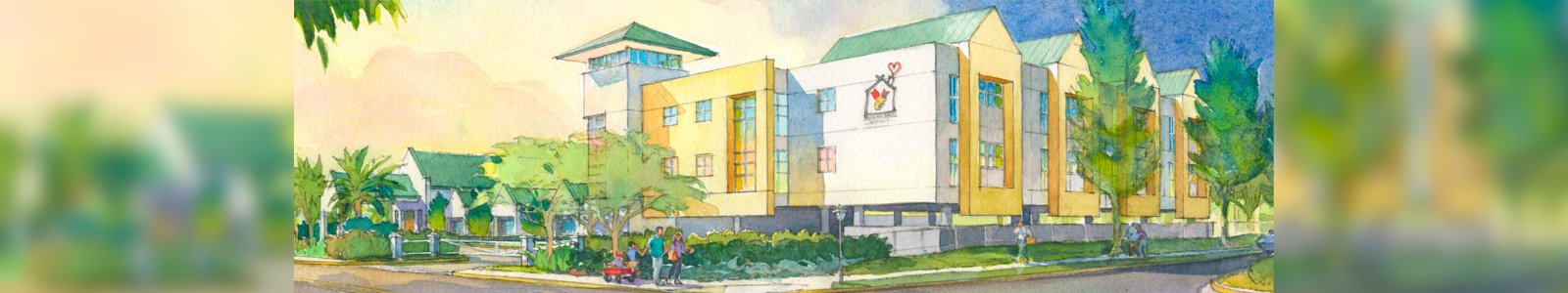 Ronald McDonald House Jacksonville watercolor rendering