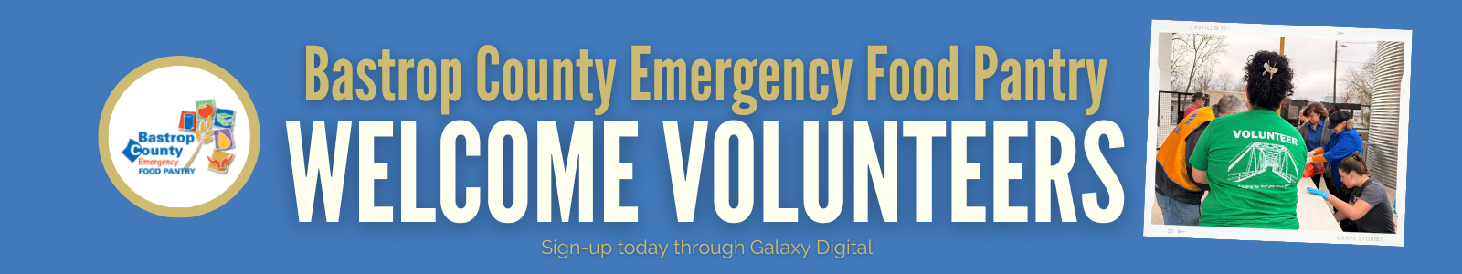 Bastrop County Emergency Food Pantry Desktop Site Banner