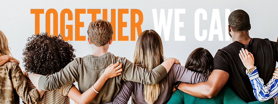 Logo for United Way with text saying not all heroes wear capes