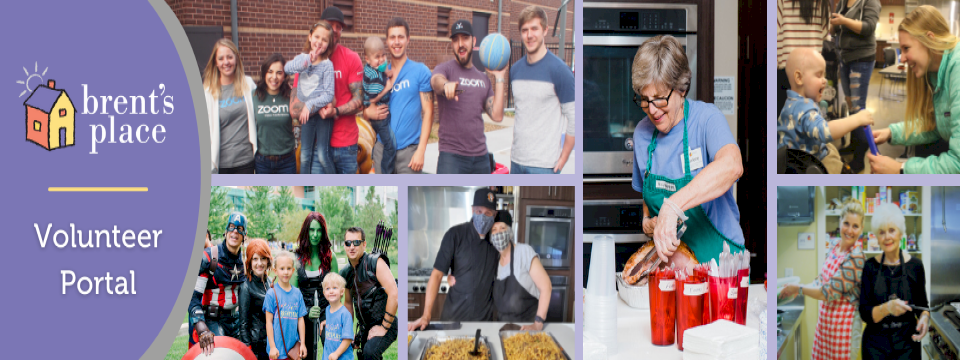 Volunteers of all ages smiling and working at Brent's Place