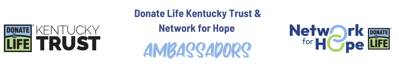 Donate Life Kentucky Trust and Network for Hope Desktop Site Banner