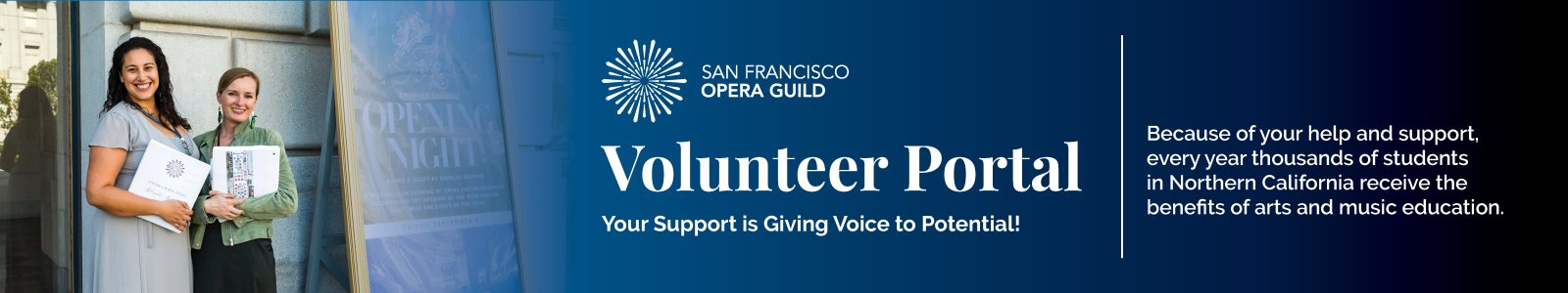 San Francisco Opera Guild Desktop Site Banner