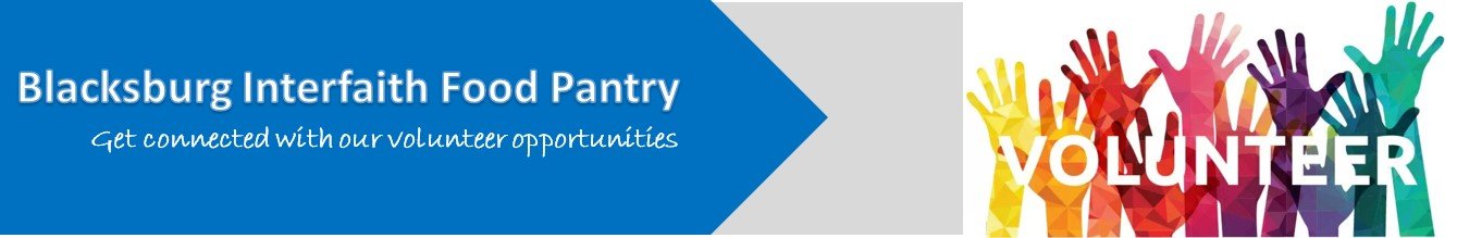 Blacksburg Interfaith Food Pantry Desktop Site Banner