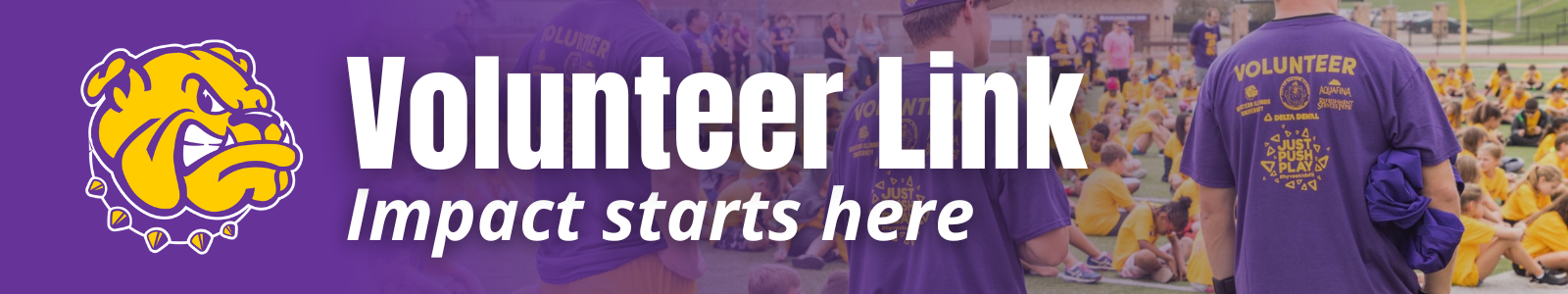 Western Illinois University Volunteer Link Desktop Site Banner