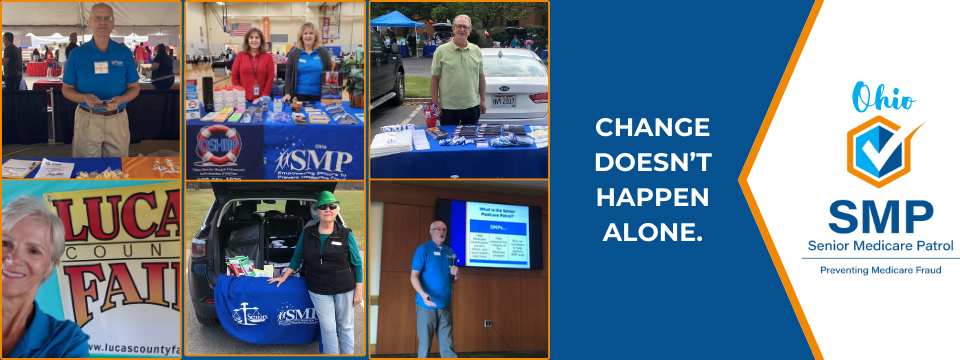 Picture of a diverse group of older adults looking into camera and smiling - with tree branches above.