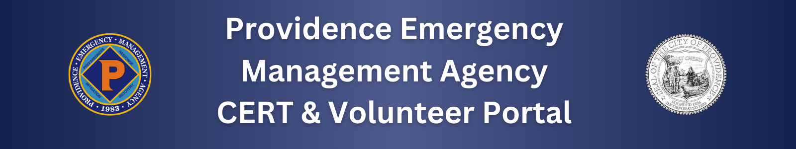 Providence Emergency Management Agency Desktop Site Banner