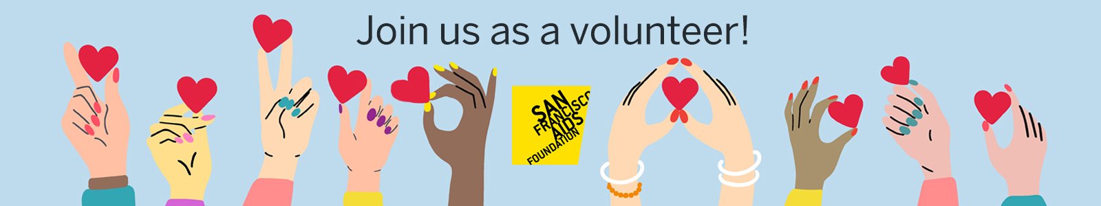 San Francisco AIDS Foundation Volunteer Portal Desktop Site Banner