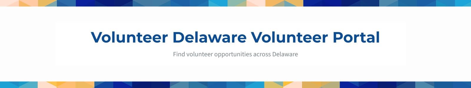 Volunteer Delaware Desktop Site Banner