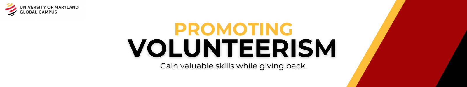 University of Maryland Global Campus Desktop Site Banner