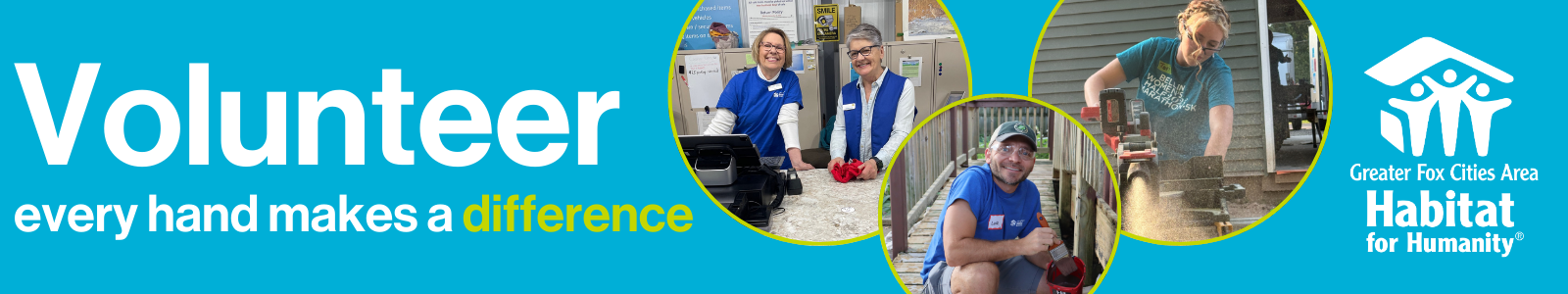 Greater Fox Cities Area Habitat for Humanity Desktop Site Banner