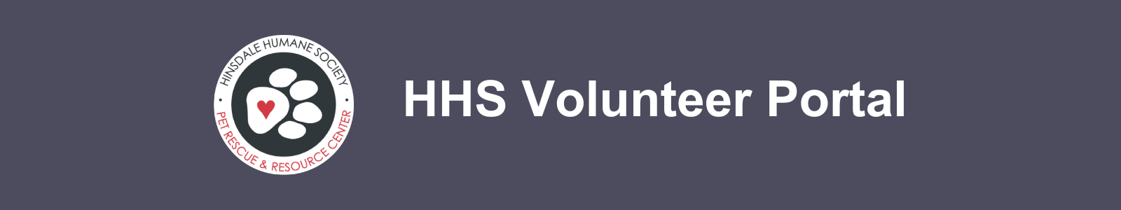 Hinsdale Humane Society Desktop Site Banner