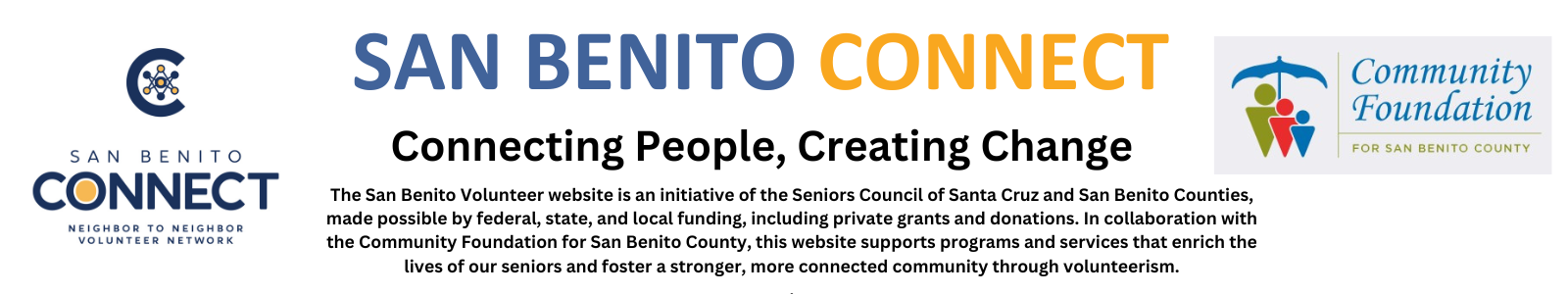 San Benito County Volunteers Desktop Site Banner