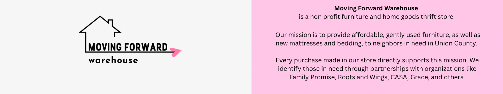 Moving Forward Warehouse Desktop Site Banner