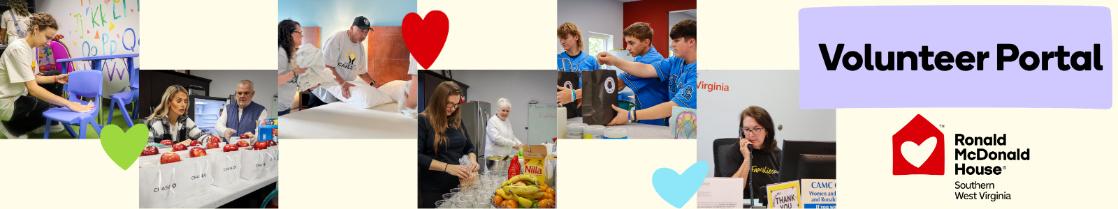Ronald McDonald House Southern West Virginia Desktop Site Banner