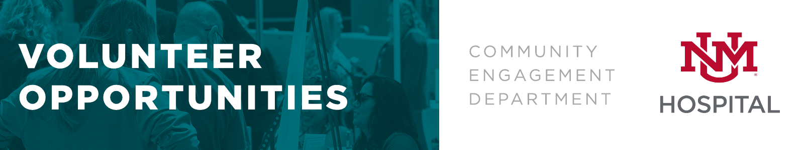 UNM Hospital Community Engagement  Desktop Site Banner