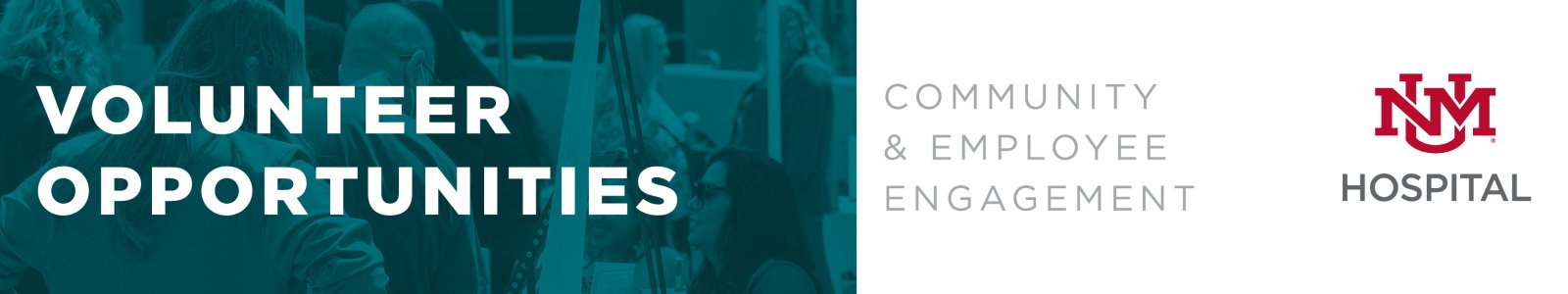 UNM Hospital Community & Employee Engagement Desktop Site Banner