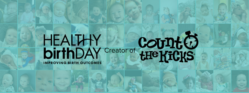 Banner with Healthy Birth Day logo and text saying 